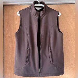 Pendleton Dark Brown Full Zip Vest Soft Fleece Lining Pockets Women’s Large